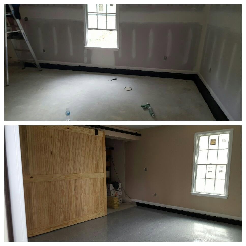 Garage project comparison, project comparison supplied by Pope's Painting