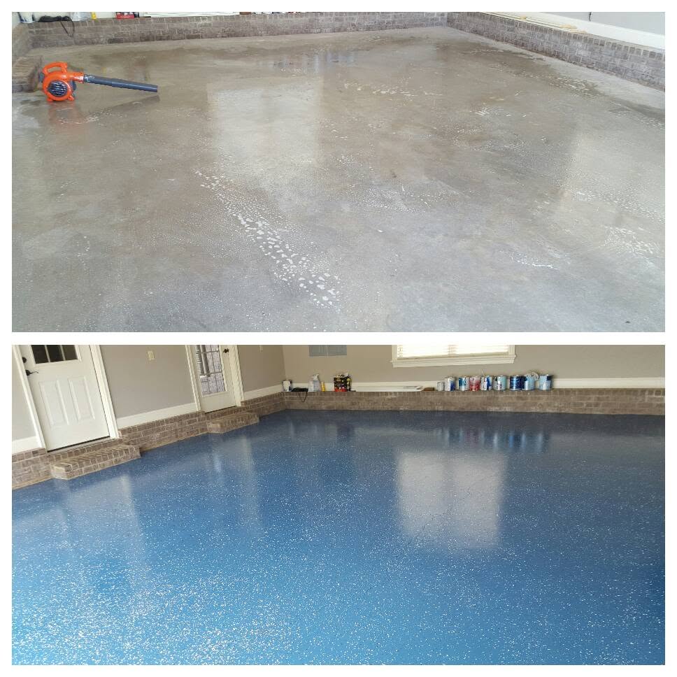 Floor finish comparison, project comparison supplied by Pope's Painting