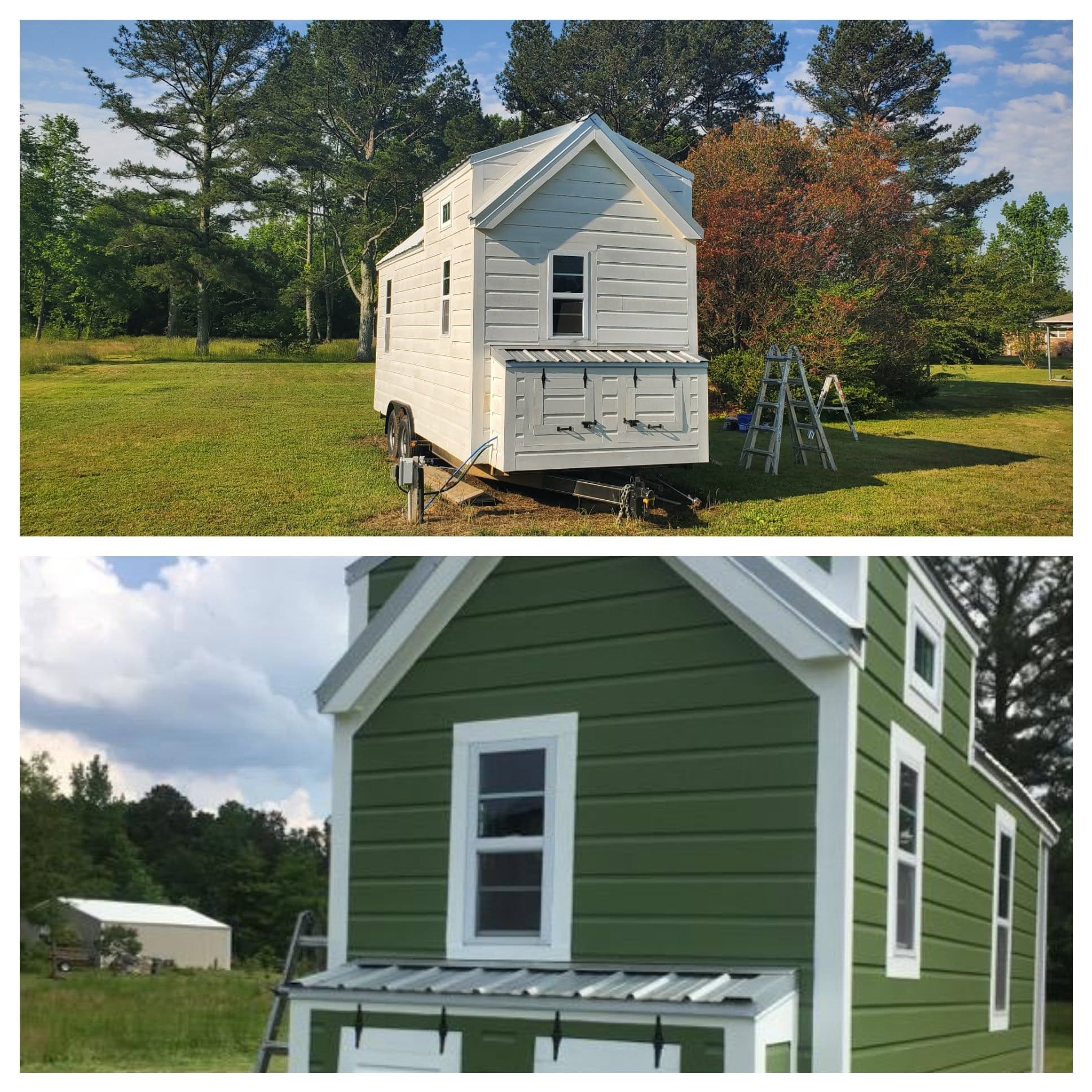 Small home exterior transformation, project comparison supplied by Pope's Painting