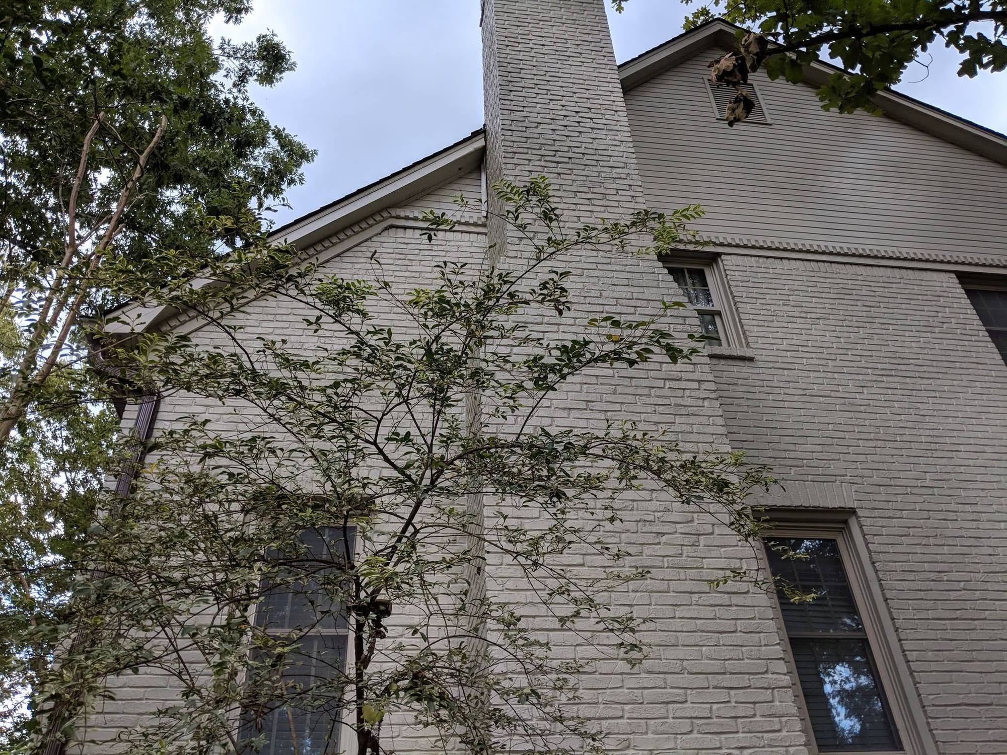 Painted brick and chimney, project photo supplied by Pope's Painting