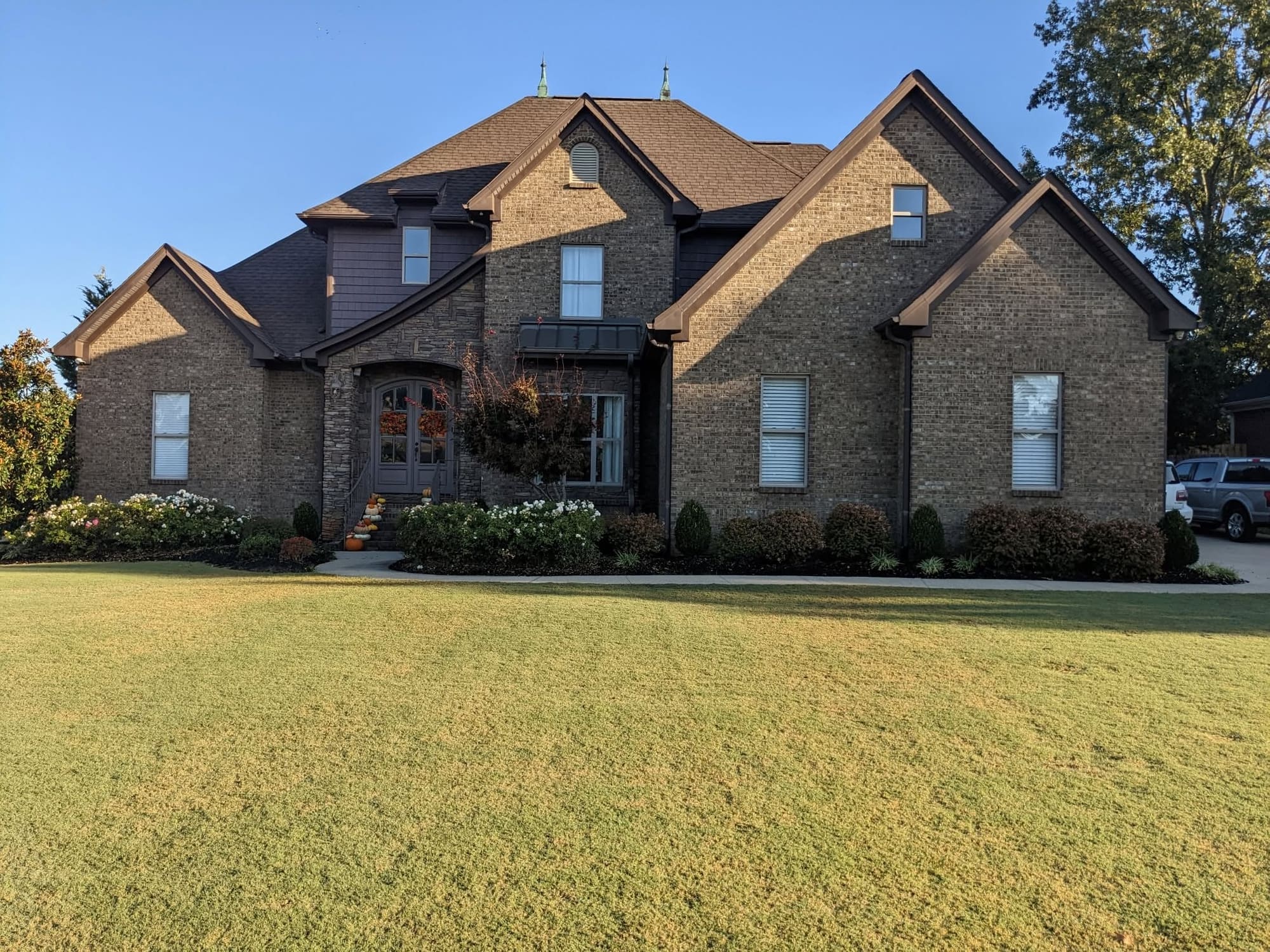 Before: brick exterior transformation