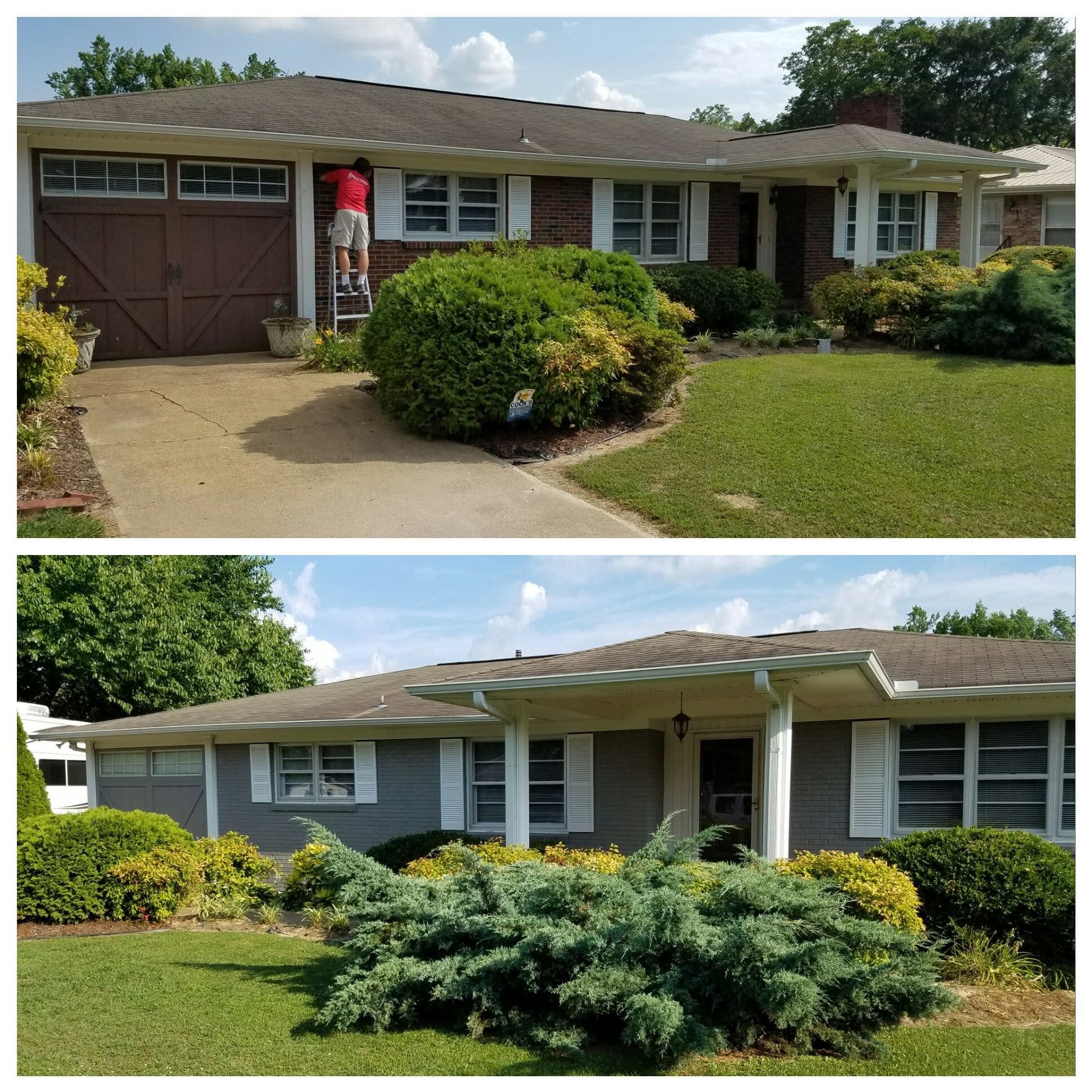 Single-story exterior refresh, project comparison supplied by Pope's Painting