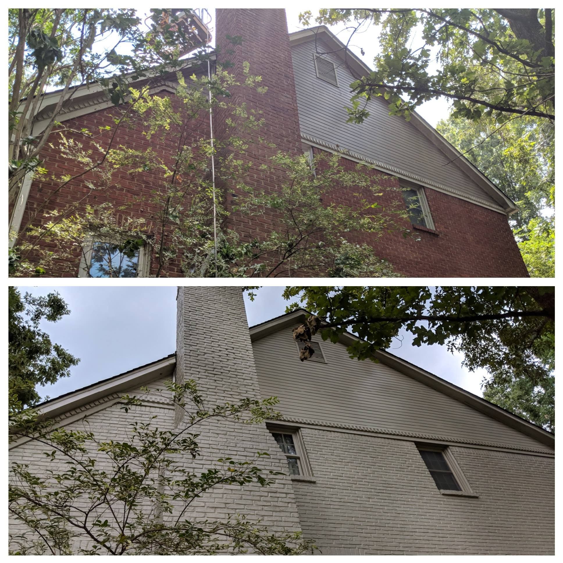 Gable exterior refresh, project comparison supplied by Pope's Painting